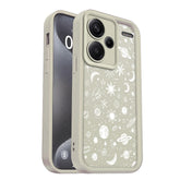 PanXCase Case for Xiaomi Redmi Note 13 Pro Plus 5G / 13 Pro+ 5G - Silicone Fit Lightweight Slim Soft Elegant Design, Camera Protection Shockproof Ultra Thin Bumper Cover (White,Planets)